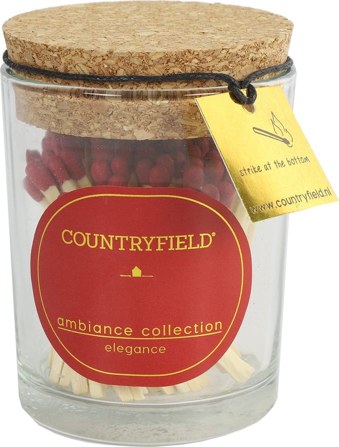 Countryfield Lucifers in Glas Elegance - 100 Stuks