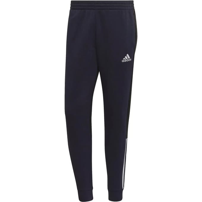 Adidas essentials colorblock fleece joggingbroek in de kleur marine.