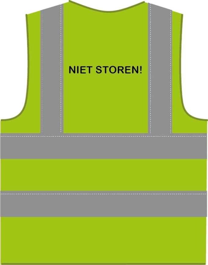 Niet storen hesje RWS limoengroen