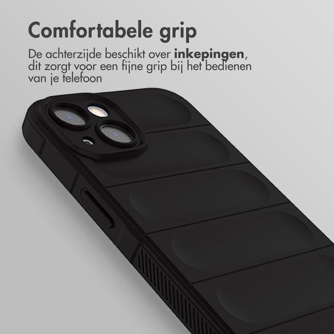 imoshion Hoesje - Geschikt voor Apple iPhone 13 - EasyGrip Backcover - Zwart