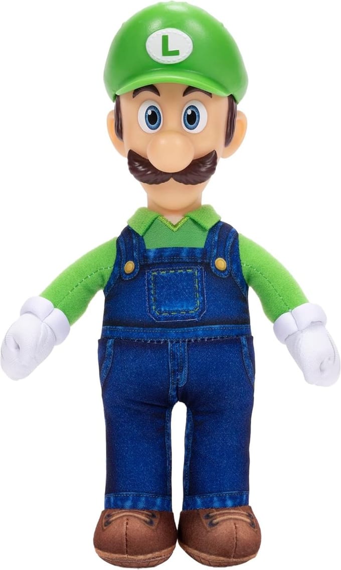 Jakks Pacific The Super Mario Galaxy Movie Knuffel Figure Luigi 23 cm Knuffeles