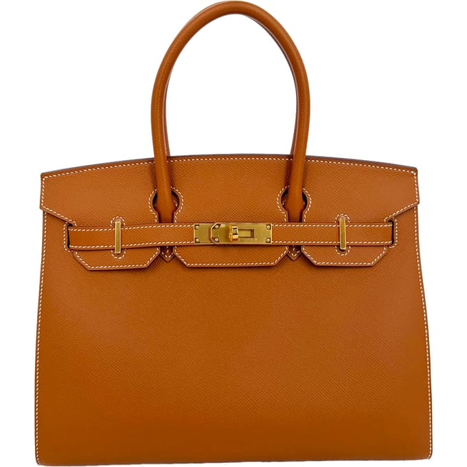 Hermès Birkin 30 Gouden Hardware in Bruin Togo Leer