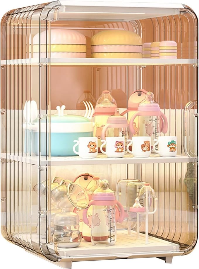 Fles Organizer - Baby Artikelen - Netjes Opbergen - Stapelbaar Ontwerp - 39.5x25x24cm - Wit