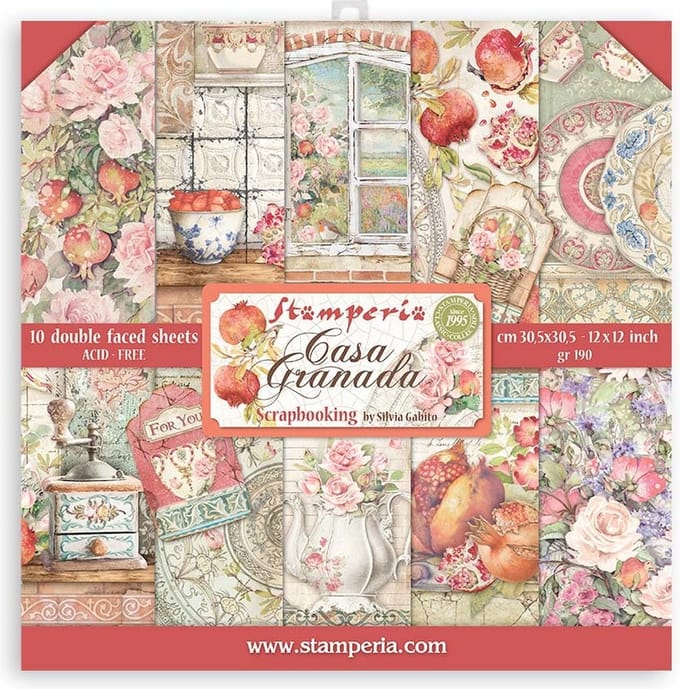 Stamperia Casa Granada 12x12 Inch Paper Pack (SBBL99)