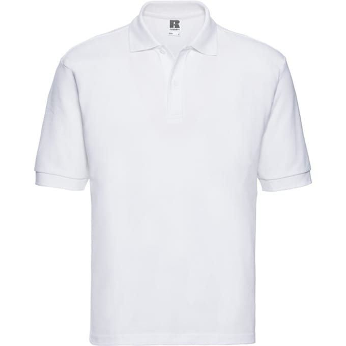 Russell Heren Klassiek Polycotton Poloshirt (Wit)