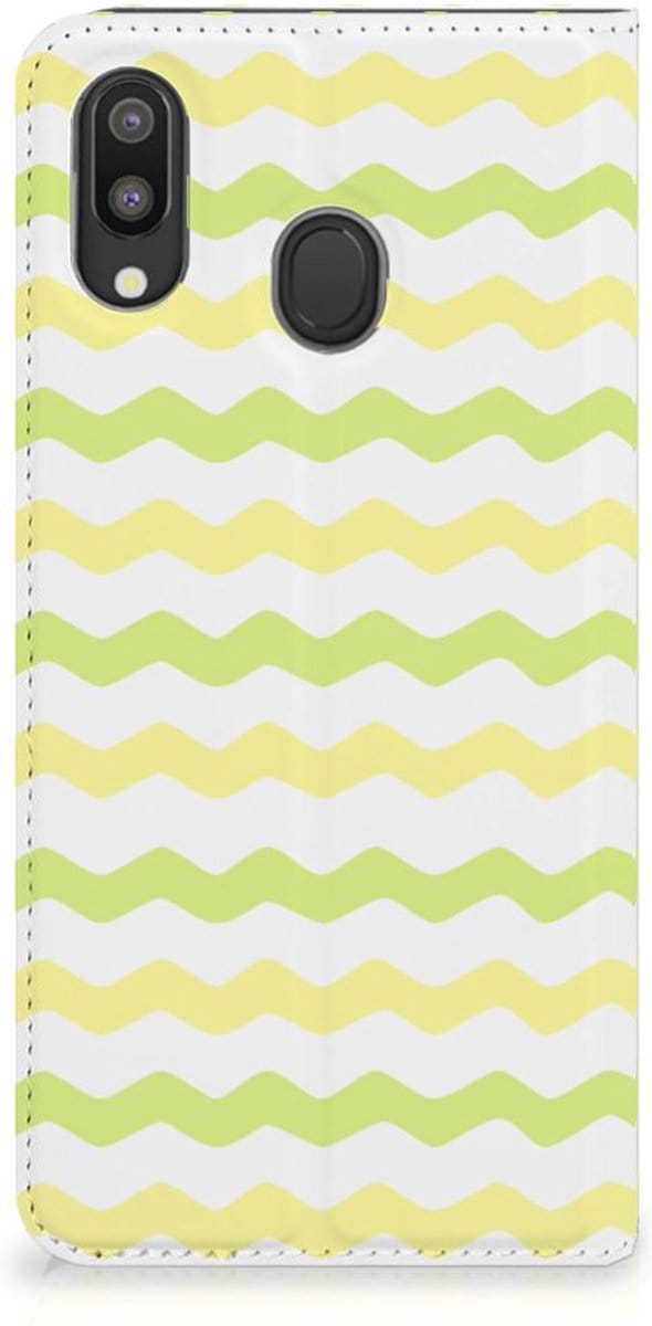 Samsung Galaxy M20 Hoesje met Magneet Waves Yellow