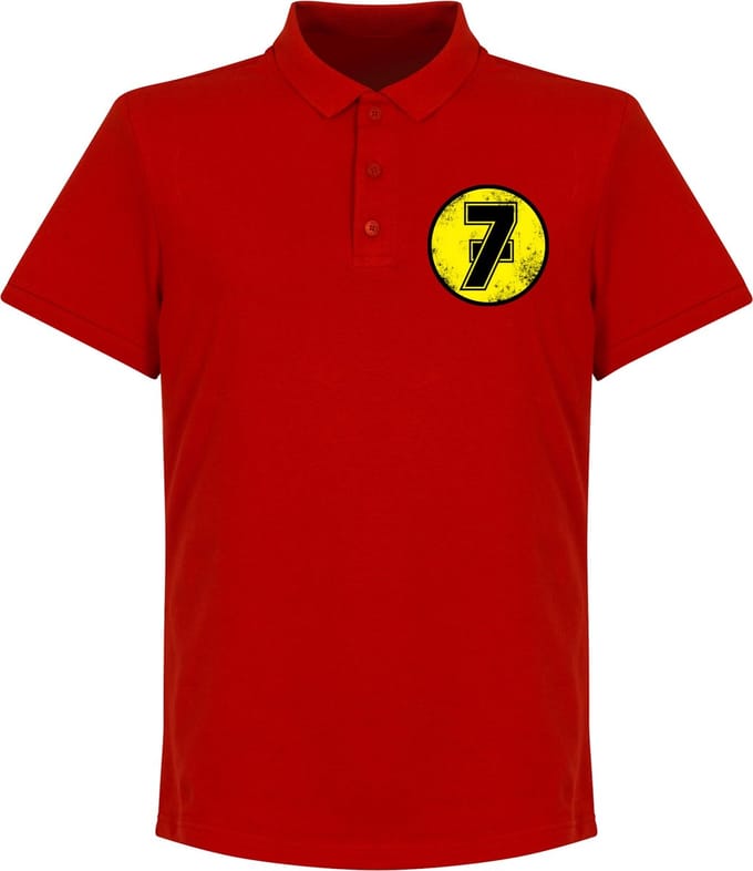 Barry Sheene No.7 Polo Shirt - Rood - L
