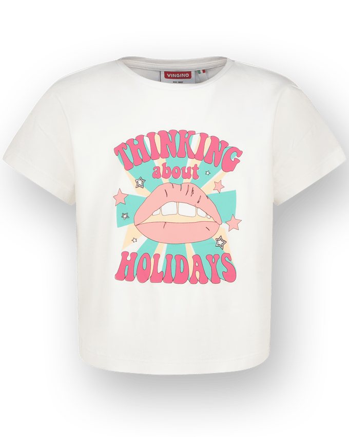 Vingino Heba Real White Maat: 14 | T-Shirts Outlet | Unisex | Wit