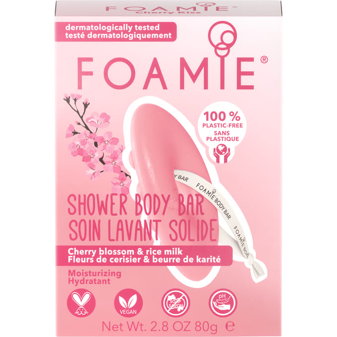 Foamie - 2-In-1 Body Bar - Cherry Kiss - 80 gr