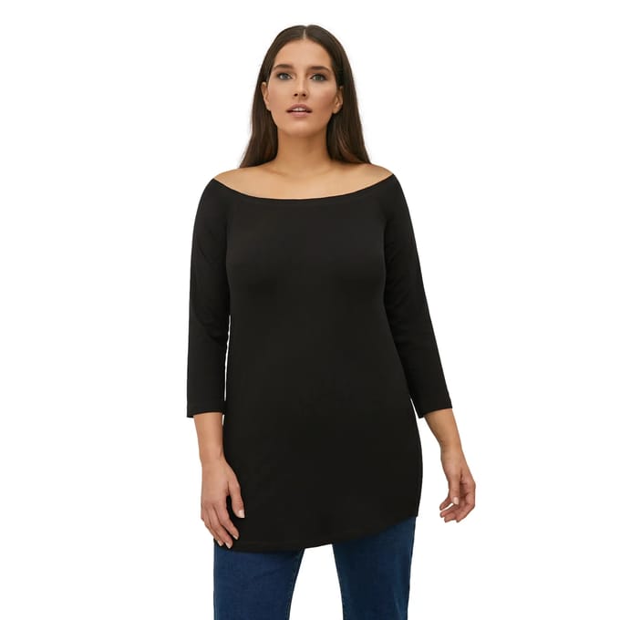 Blouse jurk met lange mouwen voor dames Mat Fashion Basic