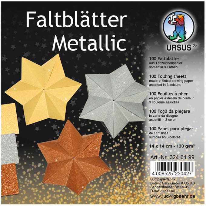 Vouwblaadjes "Metallic"