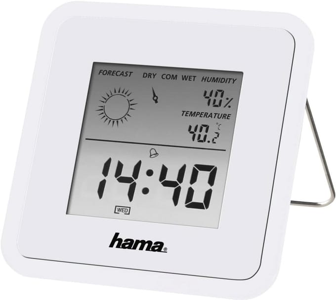 Digitale Weerstation met Binnen- en Buitentemperatuur en Luchtvochtigheid