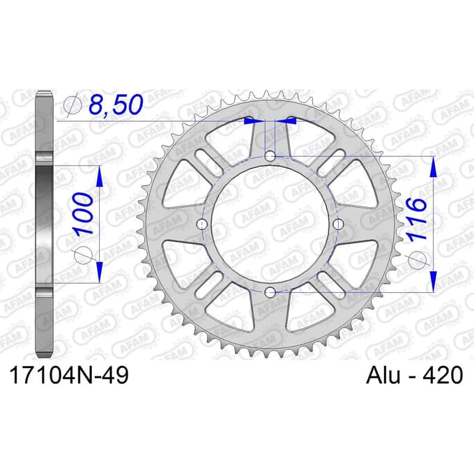 Tandwiel Afam 420 49 dents