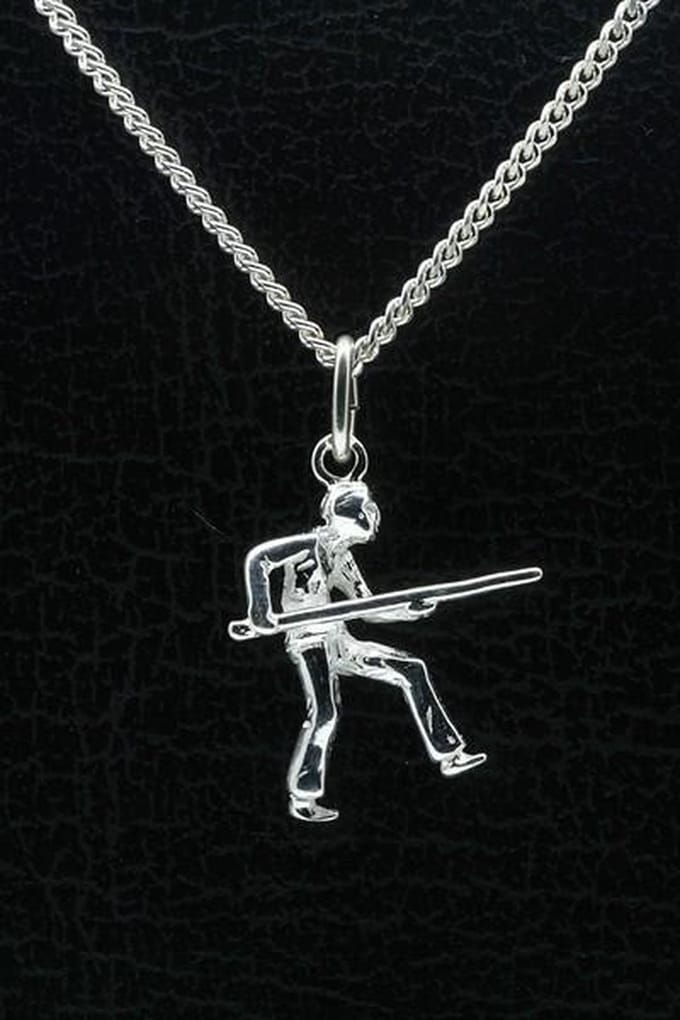 Zilveren Biljarter ketting hanger