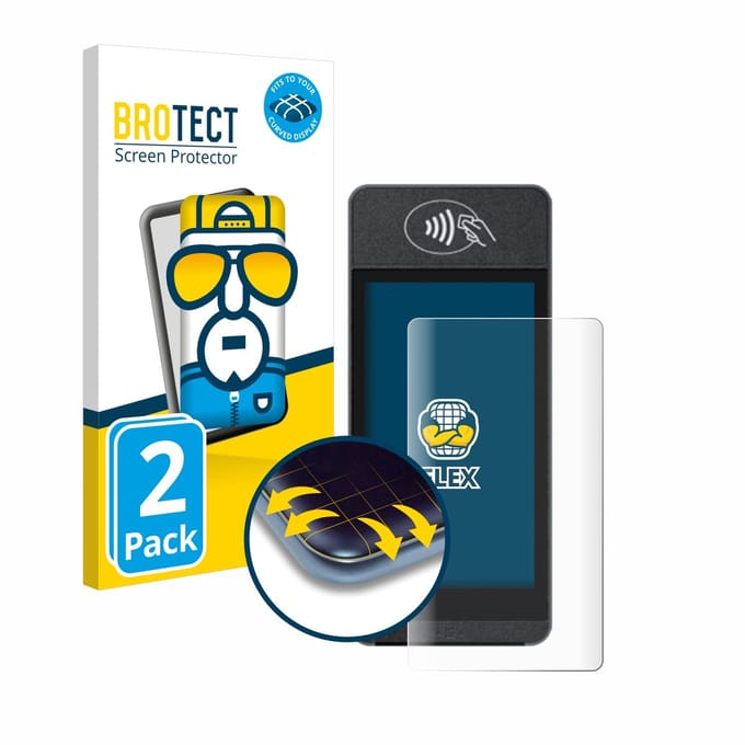 BROTECT - Screenprotector voor Castles Technology S1E2 - Folie Beschermfolie transparant volledig dekking - 2 Stuks