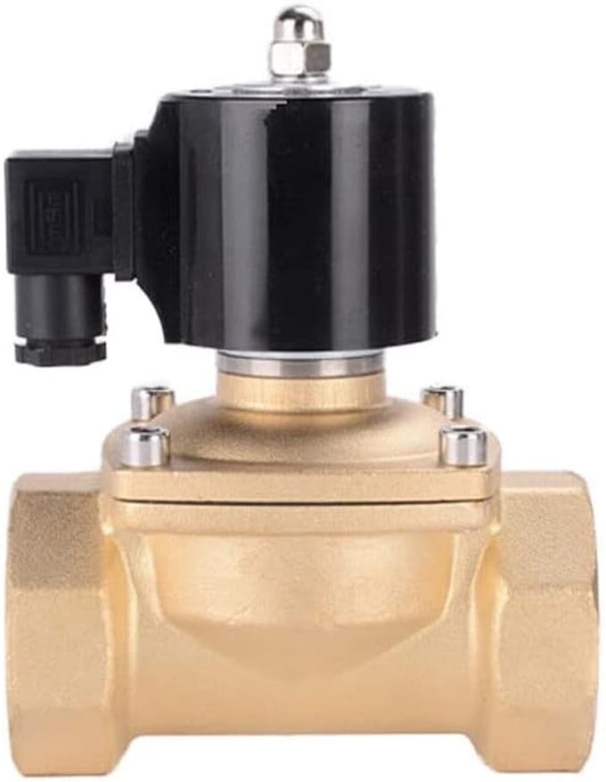 Solenoïde klep DN15 1/2 inch voor AC 220V - Temperatuurregeling van -5 tot 150°C - Messing Kwaliteit
