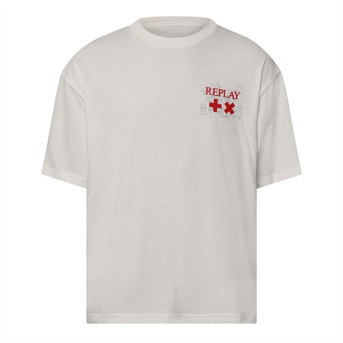 Replay Heren Martin Garrix Katoenen Oversized T-shirt (Wit)