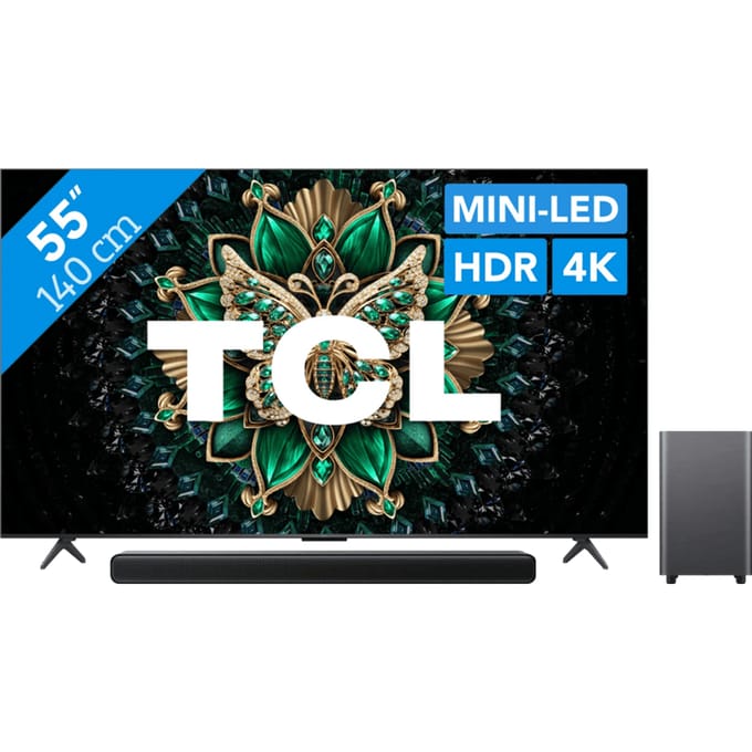TCL 55" QD Mini-led C61K 4K (2025) + TCL S55H 2.1 Soundbar