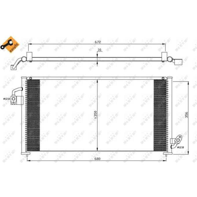 Condensator, airconditioning NRF 35523