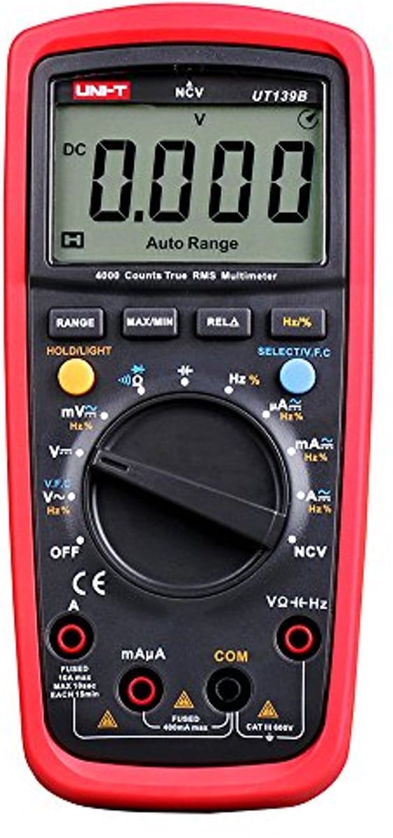 Digitale Multimeter CAT III 600V - True RMS, Frequentie, NCV, Weerstand, Spanning en Temperatuur Metingen