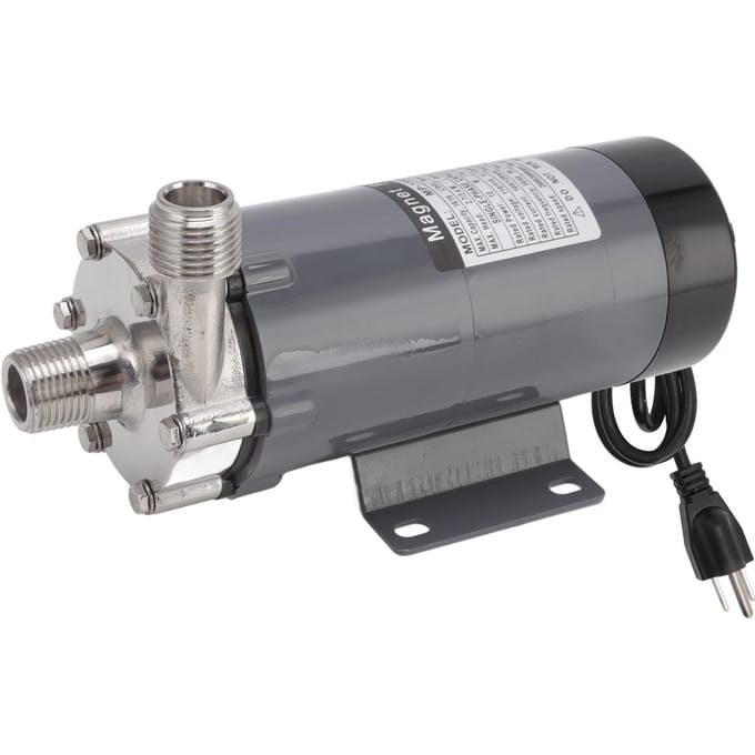 Magnetische Bierpomp RVS Kop Thuisbrouwsysteem Hoge Temperatuurbestendigheid Bierpomp gray