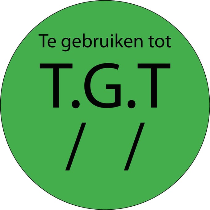 TGT sticker op rol 30 mm - 800 per rol
