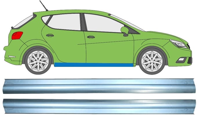 Reparatie dorpel voor Seat Ibiza 2008-2017 / Links + Rechts / Set