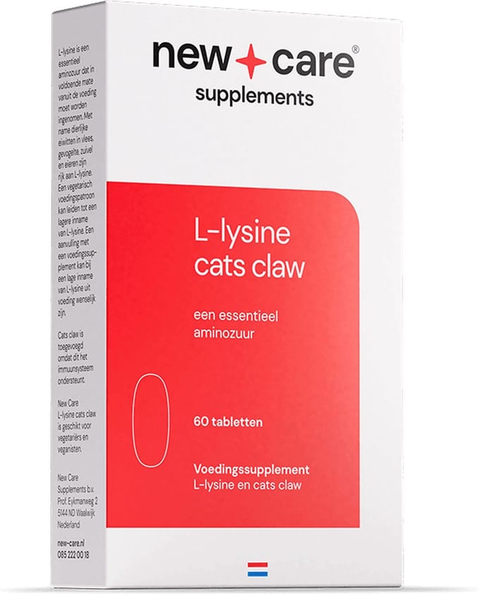 New Care L-Lysine Cats Claw - 60 tabletten - vegetarisch
