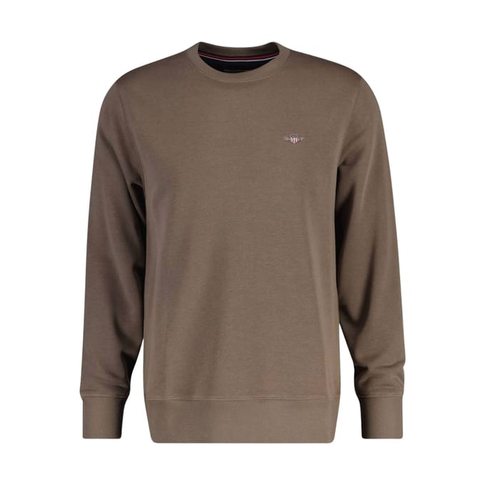 Gant Trui Shield C-Neck Sweat Faded Taupe / male