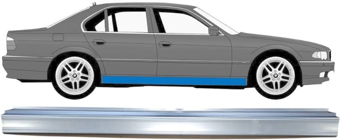 Reparatie dorpel voor BMW 7 E38 1994-2001 / Links = Rechts (symmetrisch)