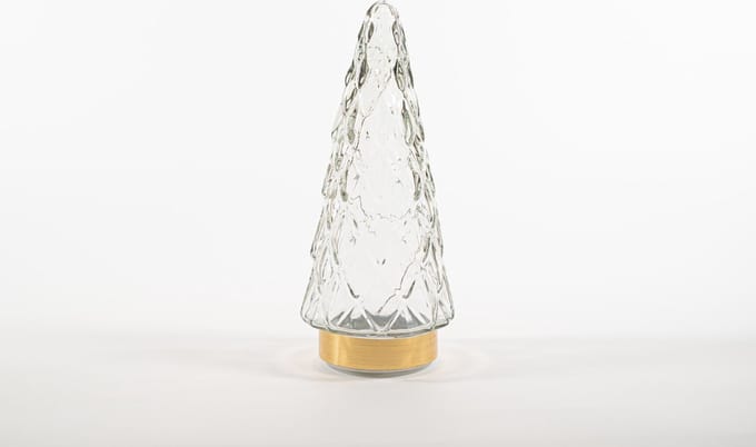 Anna's Collection - Tree Glass 10,5X24,5Cm Clear With Golden Base 1...