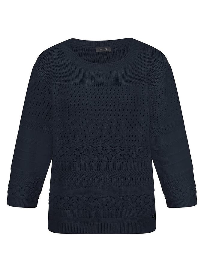 Trui boothals Van BASLER blauw
