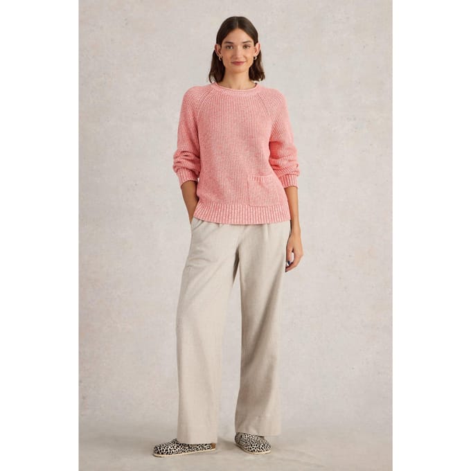 White Stuff Bailey Cotton Jumper Mid Coral Taglia: 10 | Maglioni a maglia Outlet | Donna | Arancia