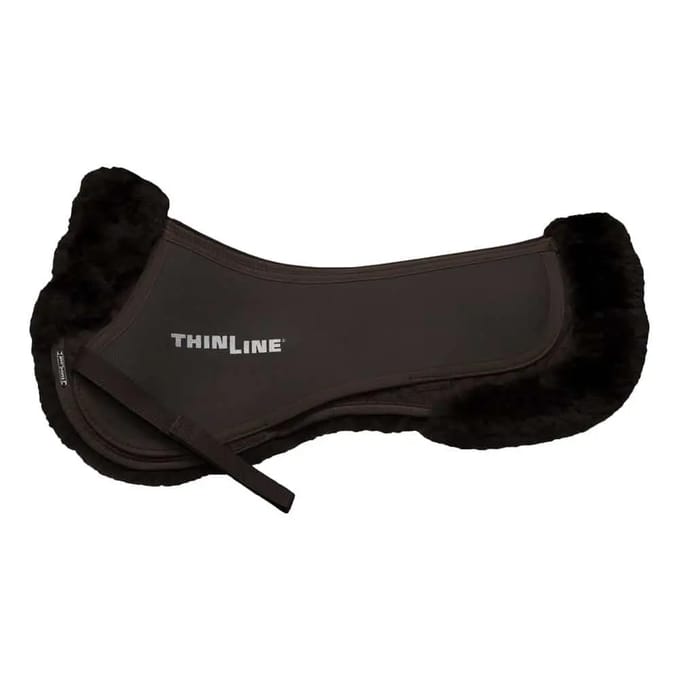 Zadelonderlegger voor paard met faux schapenwol voering ThinLine