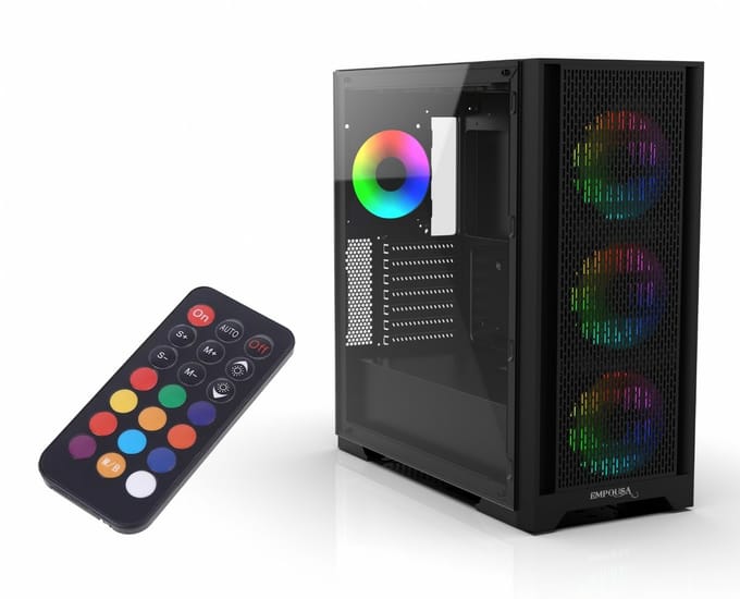 Inca EMG-17XB computerbehuizing Midi Tower Zwart