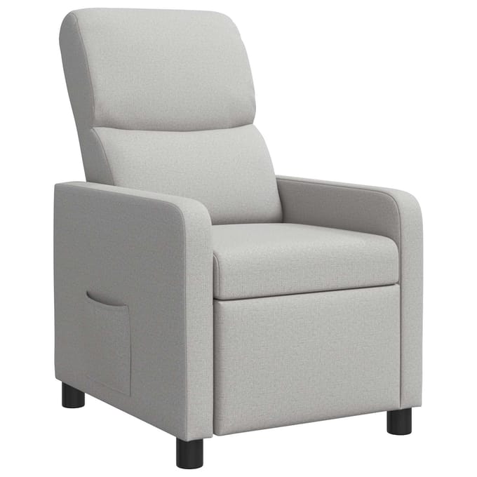 vidaXL Relaxfauteuil Wolkengrijs Polyester