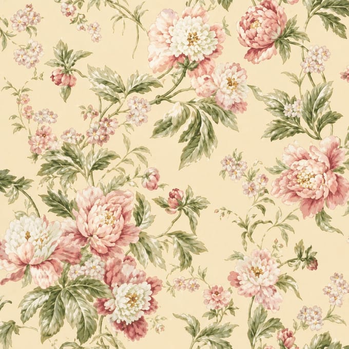 York WA7806 Vinyl Behang – Engelse Bloemenprint – Romantisch Landelijk Behang – 53 cm x 10 m