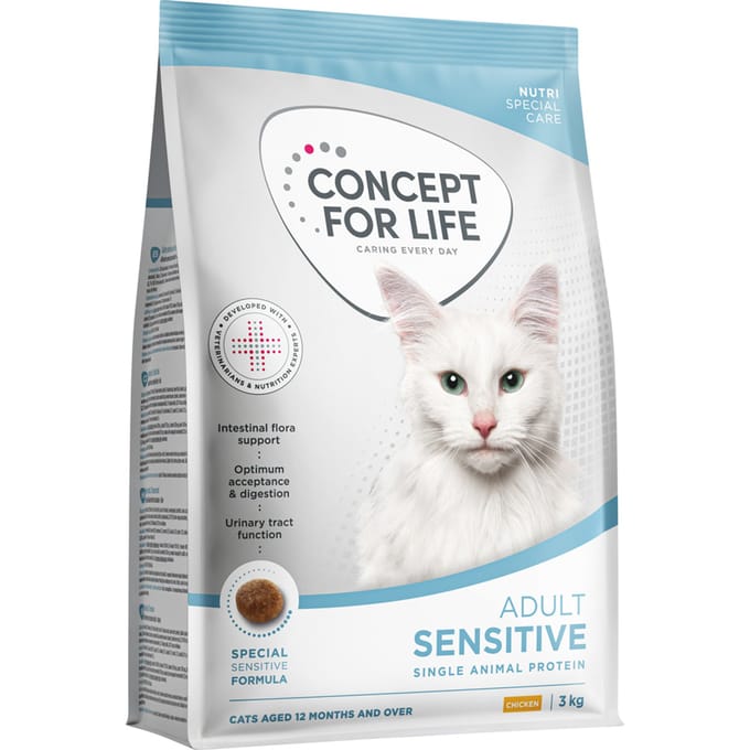 Concept for Life Sensitive Katten droogvoer - Nieuw Receptuur: 3 kg