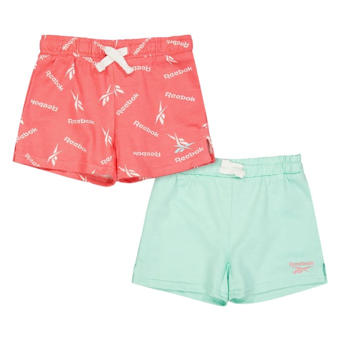 Reebok Kinder Sweat Shorts (Verpakking van 2) (Aardbei)