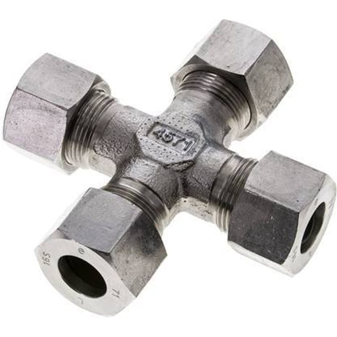 16S RVS Kruissok Snijring 400 Bar DIN 2353 - FL4X-C-S-16-S