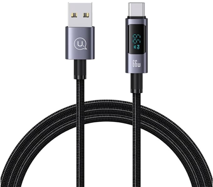 Usams Usb-C Naar Usb-A Kabel 66W 6A Voor Snel Opladen Van Telefoon