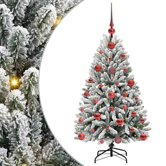 vidaXL - Kunstkerstboom - 120 - cm - 150 - LED's - Warmwit - PVC - en - Staal