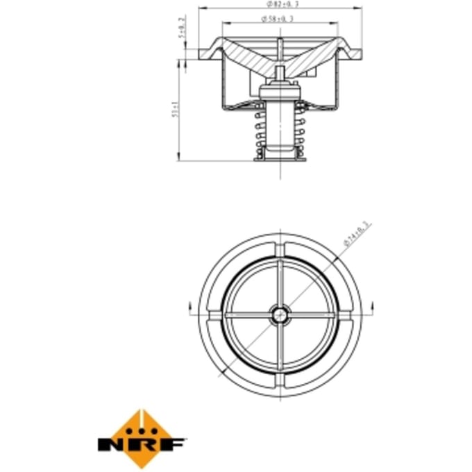 Thermostaat, koelvloeistof NRF 725017
