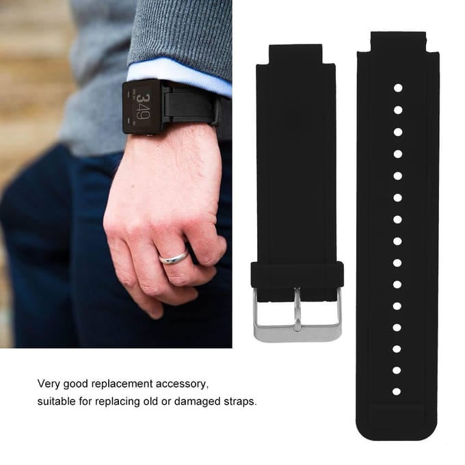 Verstelbare Silicagelhoorlogeband Horlogeband Vervanging Geschikt voor Garmin Vivoactive (Zwart) gray