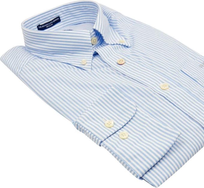 Gant overhemd lichtblauw gestreept regular fit