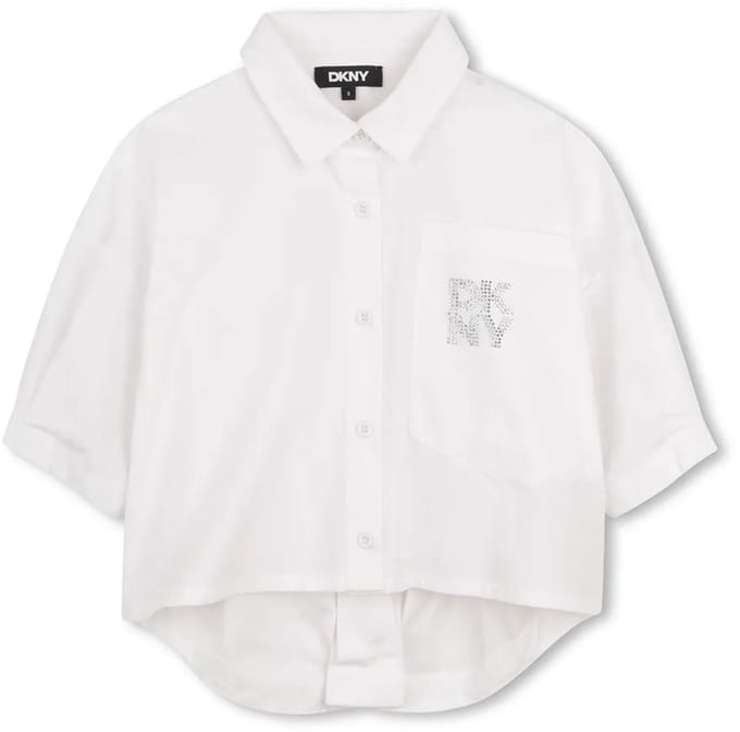 Dkny D62567 Overhemd Met Lange Mouwen Wit 6 Years Meisje