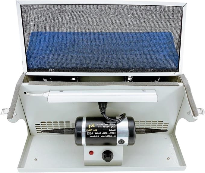 Polijstmachine - Slijpmotor - Precisie polijsten - Met stofafscheider - 200W - Grijs