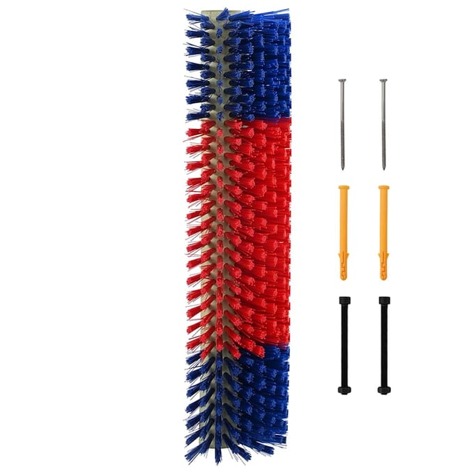 vidaXL - Vee - borstels - Rood - en - blauw - 50 - x - 17 - x - 9 - cm - PP