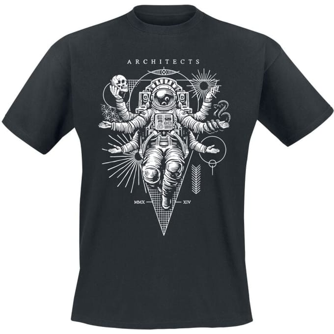 Architects T-shirt - Space God - S tot XXL - voor Mannen - zwart