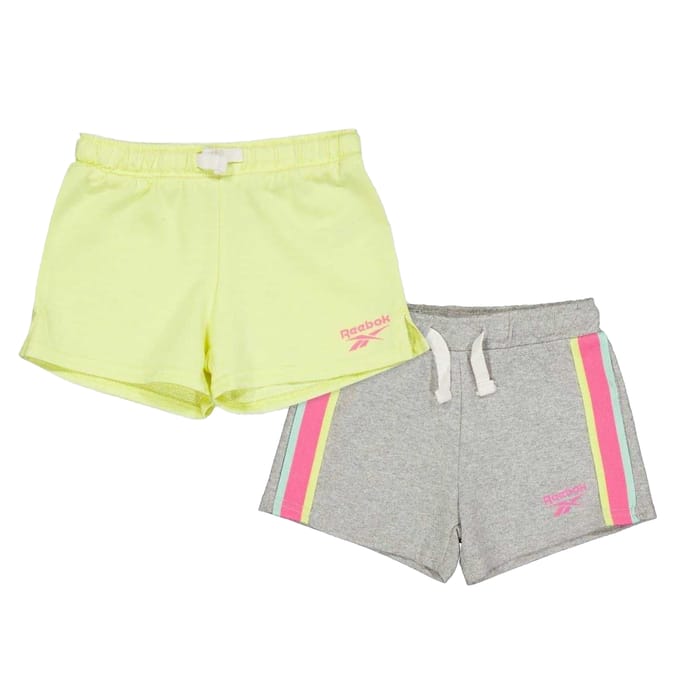 Reebok Jersey shorts voor meisjes (Set van 2) (Lichtgrijze heide)